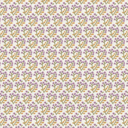 Printed Cotton TINUS Off-White / Dark Violet